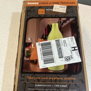 Wine Traveler Set - Lime Green and Orange